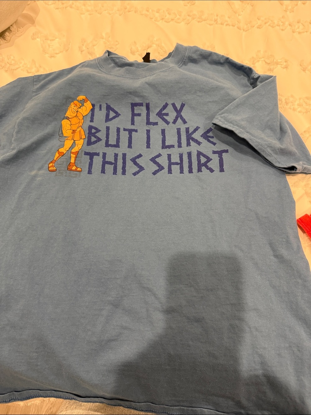 Men’s short sleeve blue tee shirt ; size Large;
Blue;
